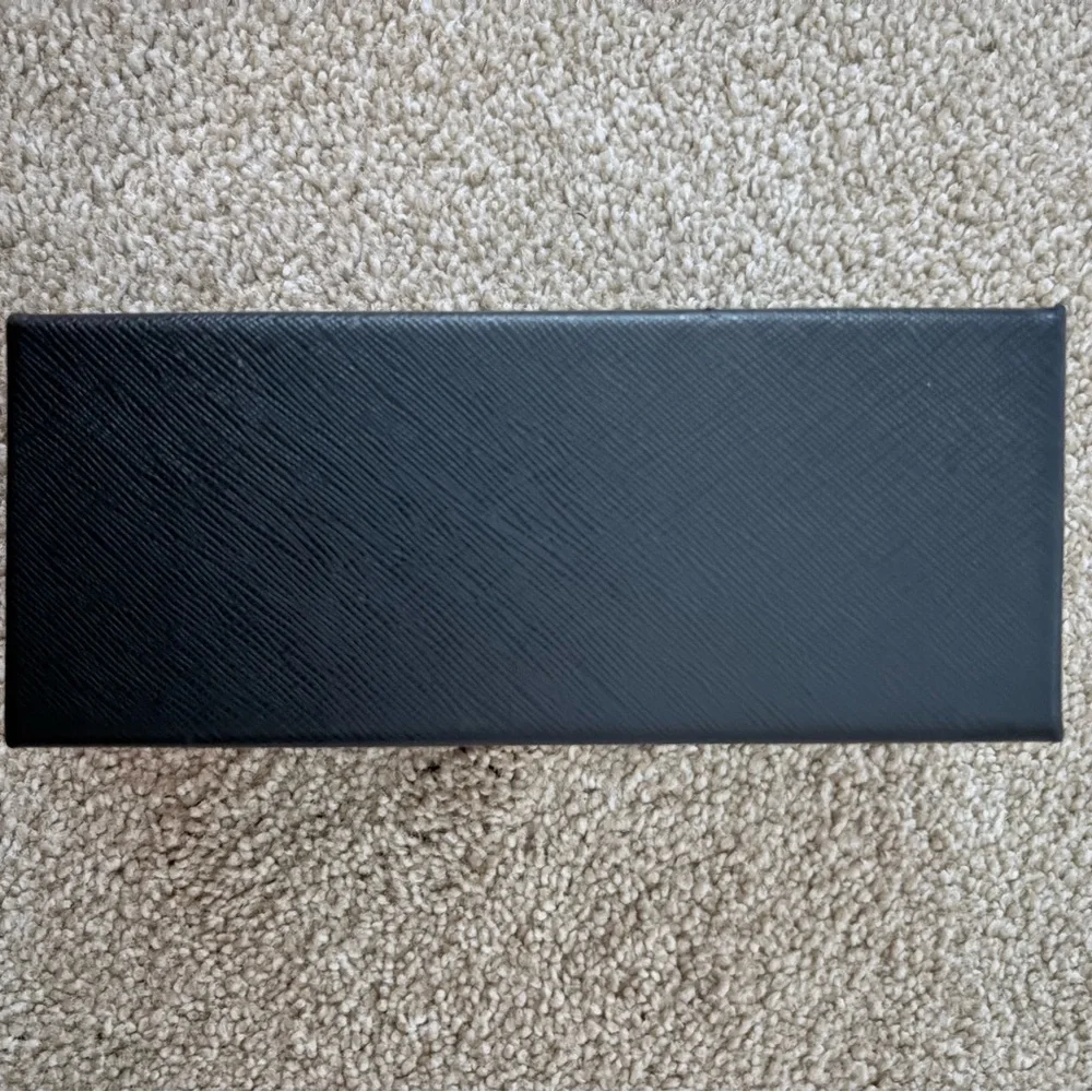Prada Black Textured eye glasses case